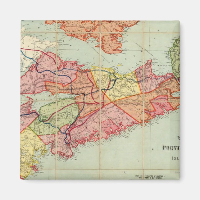 Imã Mapa da Província da Nova Escócia 4 de Mackinlay (Frente)