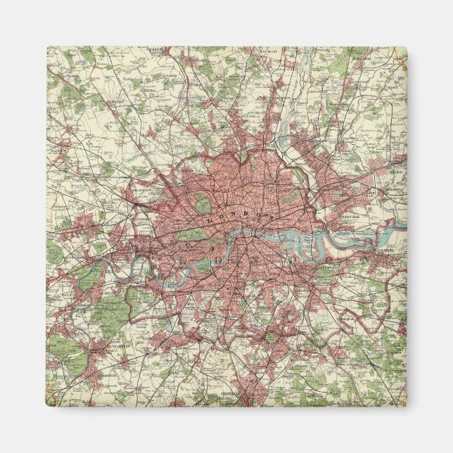 Imã Mapa da Região de Londres (Frente)