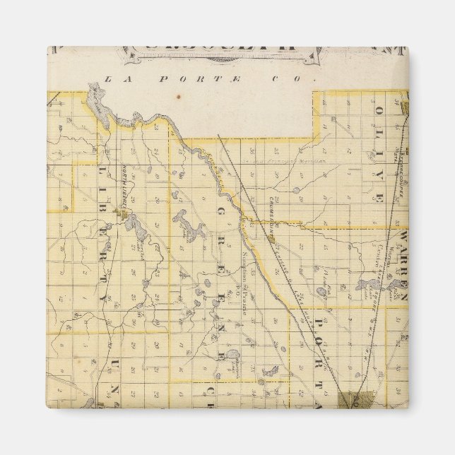 Imã Mapa da Rua de Joseph County (Frente)