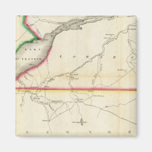 Imã Mapa da Rua do Rio Lawrence e do País Adjacente