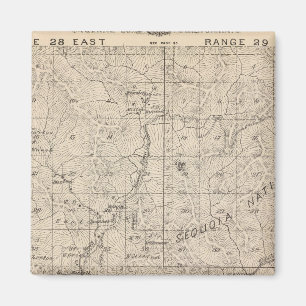 Imã Mapa da Seção do Condado de Tulare T1617S R2829E