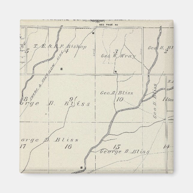 Imã Mapa da Seção do Condado de Tulare T20S R25E (Frente)