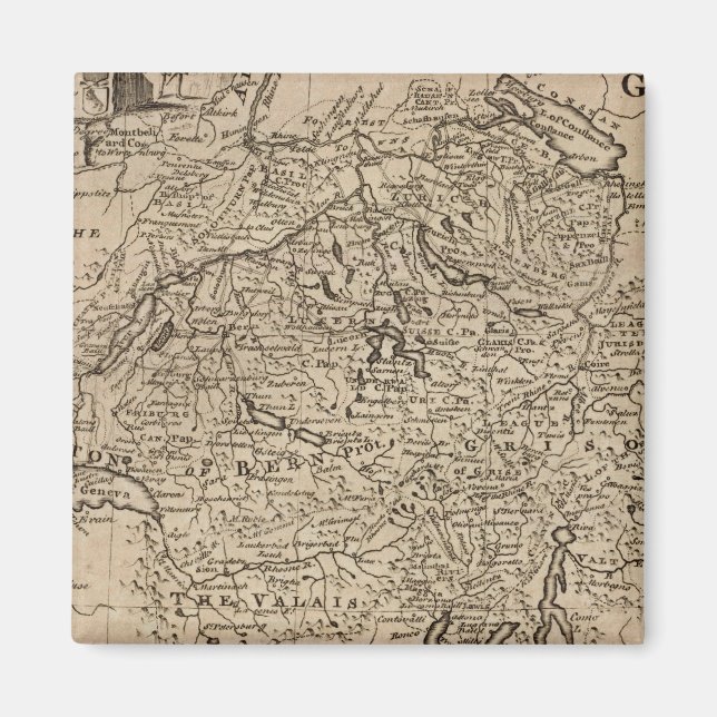 Imã Mapa da Suiça (Frente)