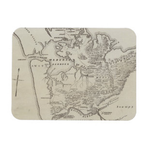 Ímã Mapa da terra entre Auckland & rio de Waikato