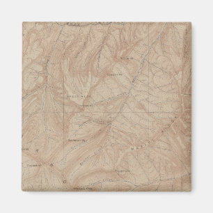 Imã Mapa da Topografia, Parte Nacional do Yellowstone,