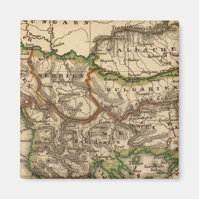 Imã Mapa da Turquia e da Grécia (Frente)