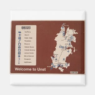 Imã Mapa da Unst, Shetland Isles Irlanda