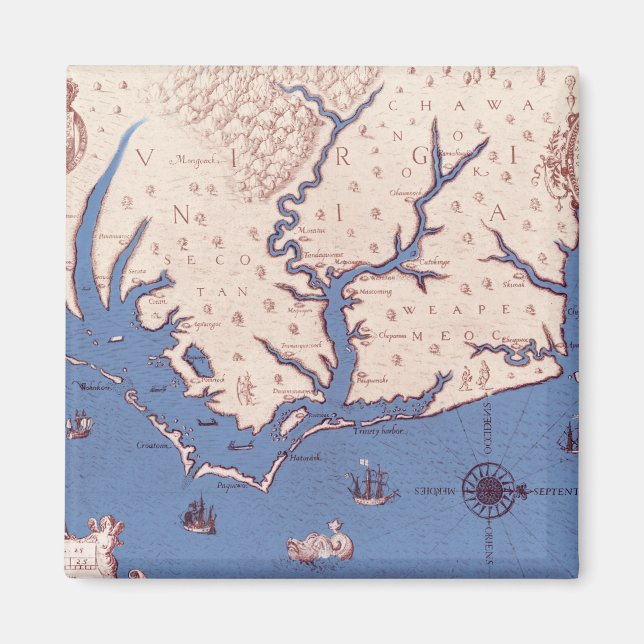 Imã Mapa da Virgínia (Frente)