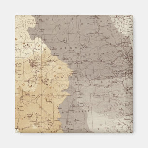 Imã Mapa das áreas de drenagem dos EUA