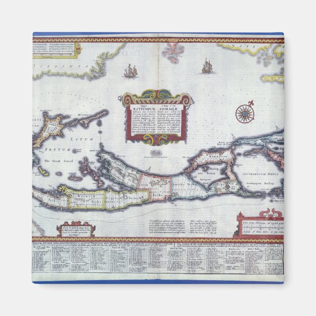 Imã Mapa das Bermudas (Frente)