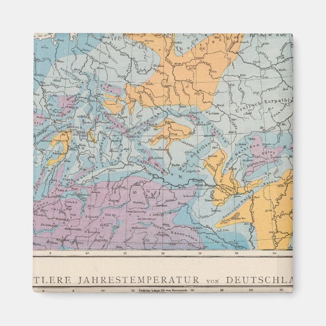 Imã Mapa das chuvas na Alemanha (Frente)