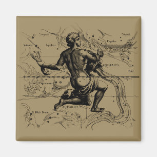 Imã Mapa das constelações de Aquarius por Hevelius