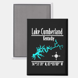 Imã Mapa das Coordenadas da Margem do Lago Cumberland