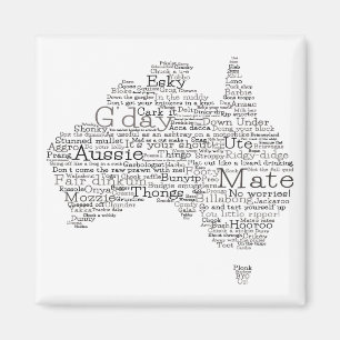 Imã Mapa das gírias australianas da edição especial