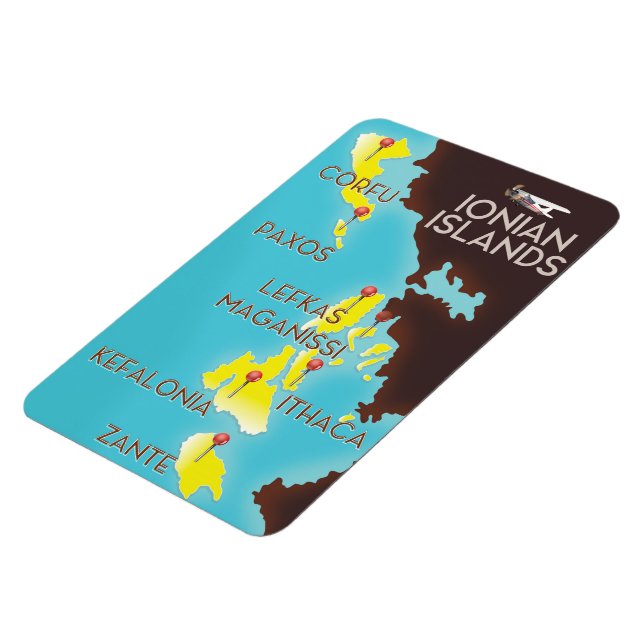 Ímã Mapa das Ilhas Jonas poster. (Left Side)