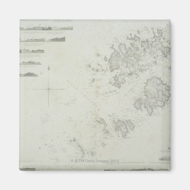 Imã Mapa das Ilhas Scilly na Grã-Bretanha (Frente)