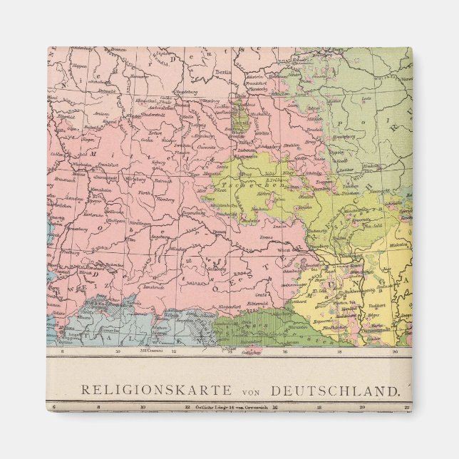 Imã Mapa das línguas e religiões na Alemanha (Frente)