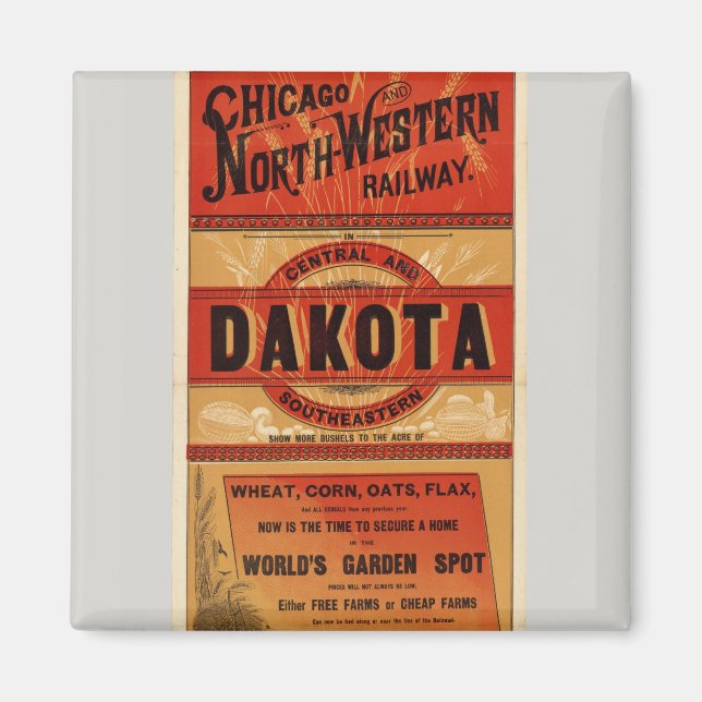 Imã Mapa das Linhas Ferroviárias de Chicago e Northwes (Frente)