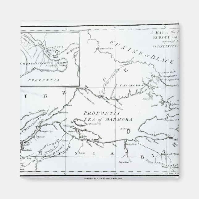Imã Mapa das partes da Europa e da Ásia (Frente)