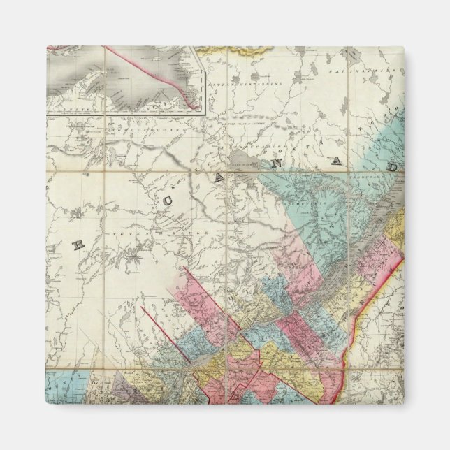 Imã Mapa Das províncias do Canadá (Frente)