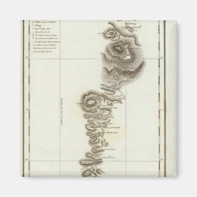 Imã Mapa de Acapulco para a Cidade do México (Frente)