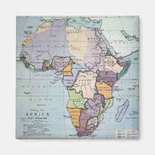 Imã Mapa de África que mostra os limites do Tratado,