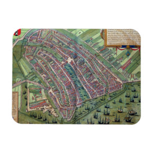 Ímã Mapa de Amsterdão, 'de Civitates Orbis Terrarum