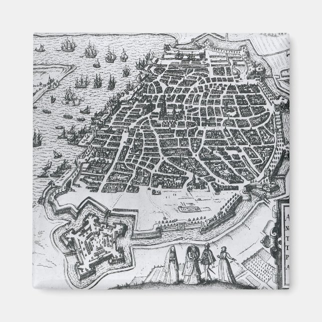Imã Mapa de Antuérpia, 1598 (Frente)