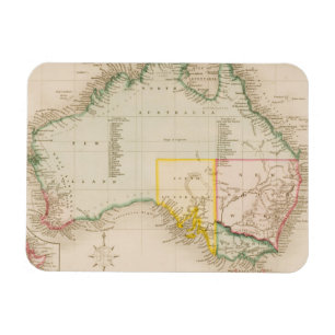 Ímã Mapa de Austrália & de Nova Zelândia