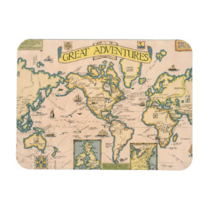 Ímã Mapa de Aventuras de Excelentes