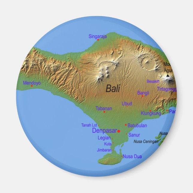 Imã Mapa de Bali Holliday (Frente)
