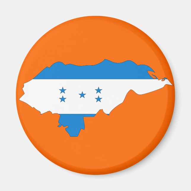 Imã Mapa de bandeira de Honduras (Frente)
