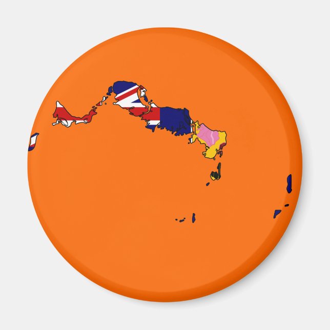 Imã Mapa de bandeira Turcos e Caicos (Frente)