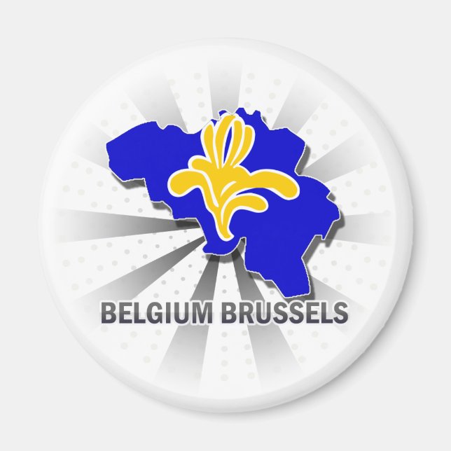 Imã Mapa de Bandeiras da Bélgica, Bruxelas 2.0 (Frente)