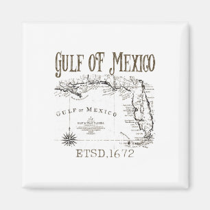 Imã Mapa De Bandeiras Do Golfo Do México, Funny Améric