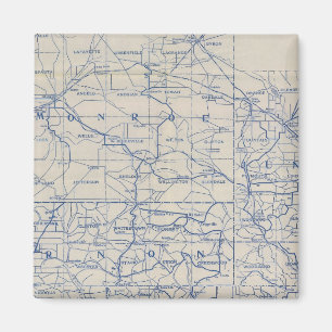 Imã Mapa de Bicicletas em Wisconsin