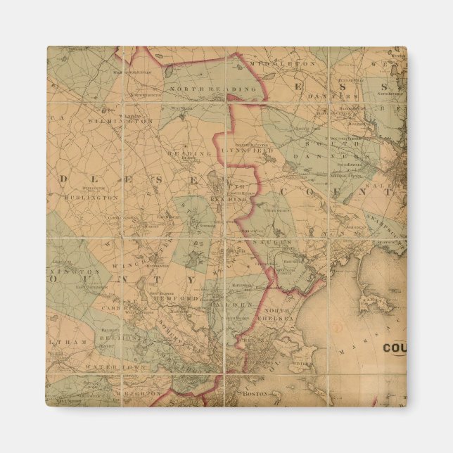 Imã Mapa De Boston 2 (Frente)