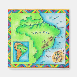 Imã Mapa de Brasil