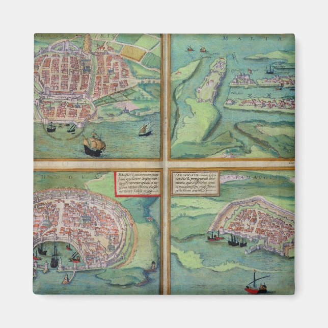Imã Mapa de Calais, Malta, Rodes e Famagusta, de (Frente)