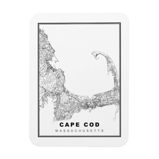 Ímã Mapa de Cape Cod (Vertical)