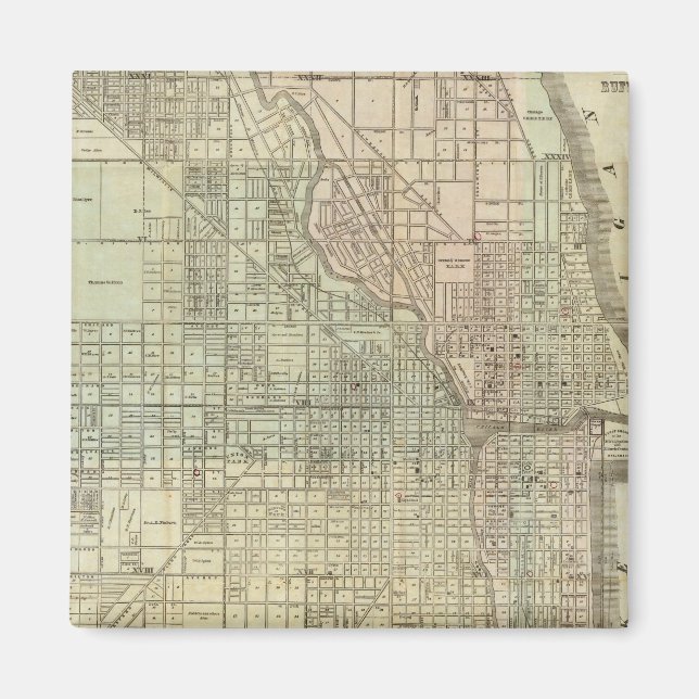 Imã Mapa De Chicago (Frente)