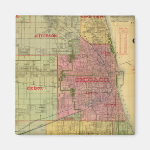 Imã Mapa de Chicago e arredores de Blanchard
