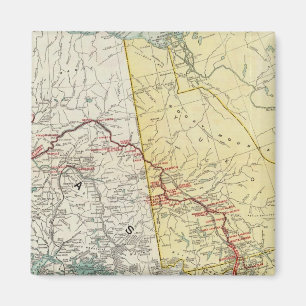 Imã Mapa De Conexões E Rotas De Yukon Branco