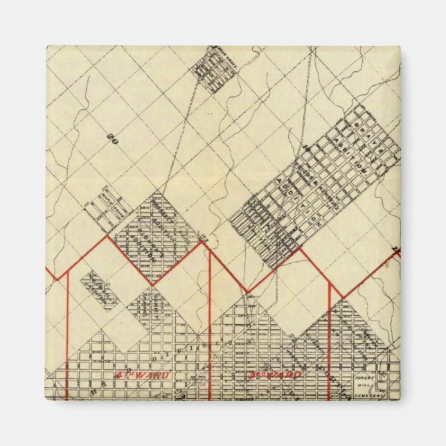 Imã Mapa de Contorno de Duluth e Suburbs (Frente)