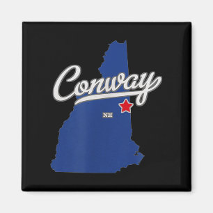 Imã Mapa de Conway New Hampshire Nh