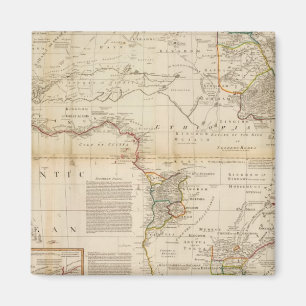 Imã Mapa de cor manual da África composta