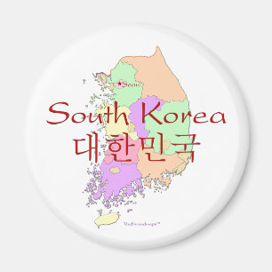 Imã Mapa de Coreia do Sul