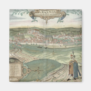 Imã Mapa de Cracow, de "Civitates Orbis Terrarum"