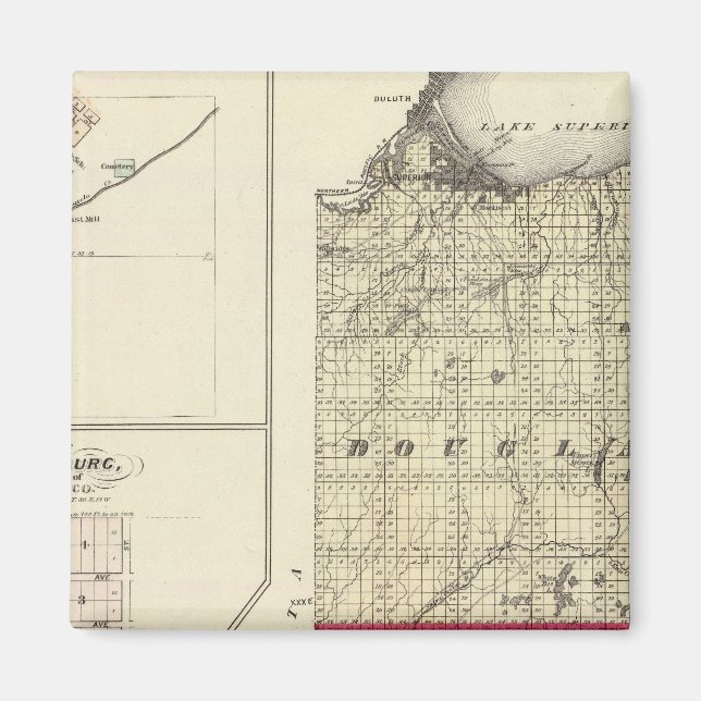 Imã Mapa de Douglas e de Burnett (Frente)