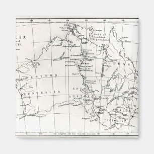 Imã Mapa de esboço de Austrália